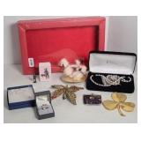 PHOTO BOX & COSTUME JEWELRY