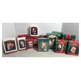 (13) SANTA HALLMARK ORNAMENTS