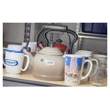 (2) TEAPOTS & CUPS