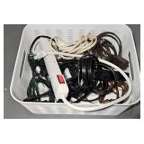 TOTE OF ASSTD EXTENSION CORDS