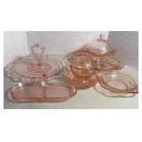 ASSTD PINK DEPRESSION GLASSWARE