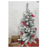 COUNTER TOP FLOCKED CHRISTMAS TREE (38 INCH)