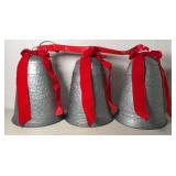 GRANDIN ROAD OVERSIZED METAL CHRISTMAS BELLS