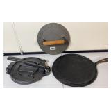 CAST IRON GRIDDLE, TORTILLA PRESS & BACON PRESS