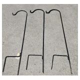 (3) SHEPHERD HOOKS