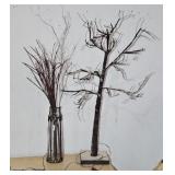 (2) LIGHTED HOLIDAY TREES