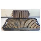 CAST IRON GRIDDLE & CORNSTICK PAN