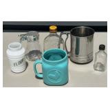 VINTAGE BOTTLES, SIFTER, MUG & MORE