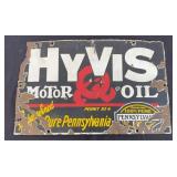 DOUBLE SIDED HYVIS MOTOR OIL ENAMEL SIGN