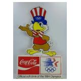 1984 OLYMPIC COCA COLA CARDBOARD SIGN