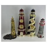 (2) LIGHTHOUSE CLOCKS & OTHER LIGHTHOUSES