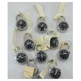 (10) COMBINATION LOCKS W/ COMBOS