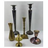 STERLING SILVER CANDLESTICK WEIGHTED HOLDERS