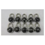 (10) COMBINATION LOCKS W/ NO COMBOS