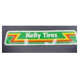 KELLY TIRES DOUBLE SIDED METAL SIGN