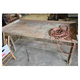 SHOP WORK BENCH W/ METAL LEGS (ALT LOC)