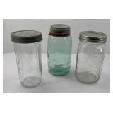 (3) VINTAGE CANNING JARS