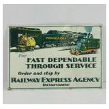 RAILWAY EXPRESS AGENCY METAL SIGN