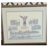 FRAMED BALL STATE UNIVERSITY PRINT