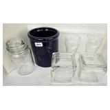 CANISTERS, CROCK JAR & COKE GLASSES (ALT LOC)