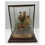 QUAILS UNDER GLASS DISPLAY