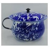 ENAMEL POT W/ LID