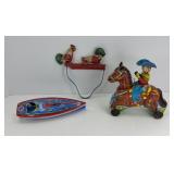 (3) VINTAGE TIN ACTION TOYS