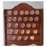 (26) FRANKLIN MINT STERLING SILVER MINI PLATES (AL