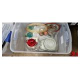 TOTE OF ASSTD GLASSWARE