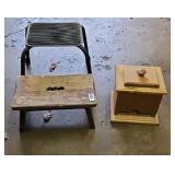 FEEDER & (2) STEP STOOLS