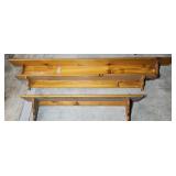(3) WOOD SHELVES