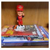 AL UNSER BOBBLE HEAD & RACKING BOOKS & MAGAZINES