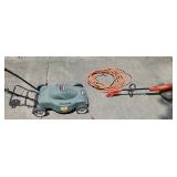 ELECTRIC MOWER, STRING TRIMMER, & EXTENSION CORD