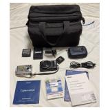 SONY & OLYMPUS DIGITAL CAMERAS W/ BAG