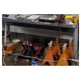 WORKBENCH W/ SHELF, METAL FRAME