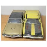 1967 PONTIAC GTO, 1969 PLYMOUTH DIECAST CARS 1:18