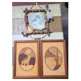 (2) HUDSON RIVER WOOD ART INLAYS