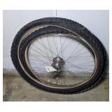 (2) 26 INCH TIRES & (1) RIM