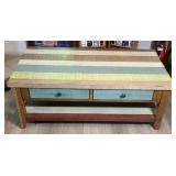 RUSTIC COFFEE TABLE W/ DRAWERS