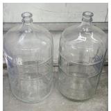 (2) 5 GALLON WATER BOTTLES GLASS