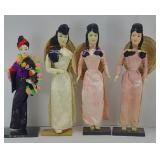 (4) GEISHA DOLLS