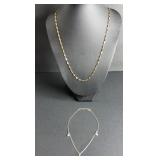 STERLING SILVER BRACELET & NECKLACE