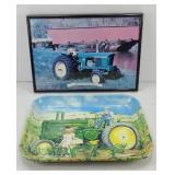 JOHN DEERE METAL TRAY & PHOTO PRINT