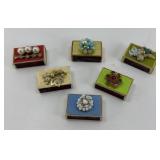 (6) VINTAGE DECORATIVE MATCHBOXES