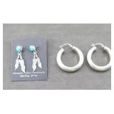 (2) SETS STERLING SILVER EARRINGS