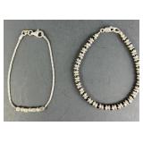 (2) STERLING SILVER BRACELETS