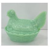 JADEITE HEN ON NEST