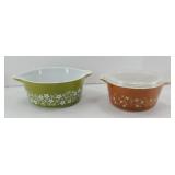 (2) PYREX BAKING DISHES, ONE W/ LID
