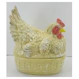 LARGER POTTERY HEN ON NEST