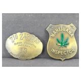 ZIG ZAG MAN & MARIJUANA INSPECTOR BADGE